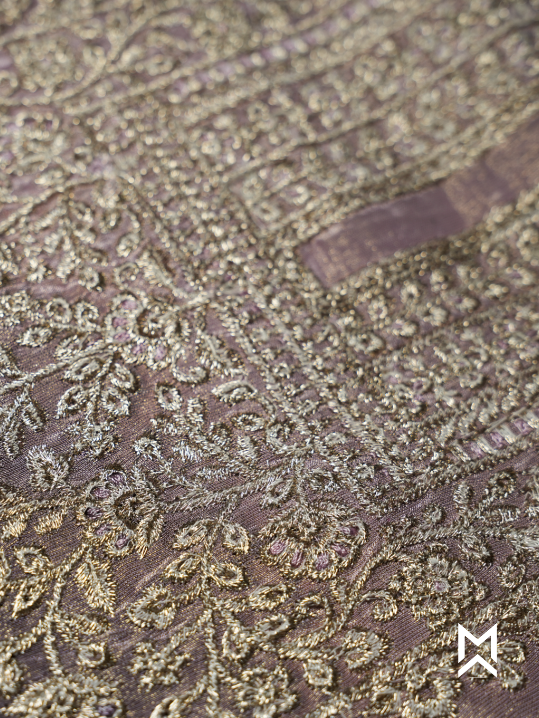 Ombre Lilac to Purple Embroidered Kurta Set