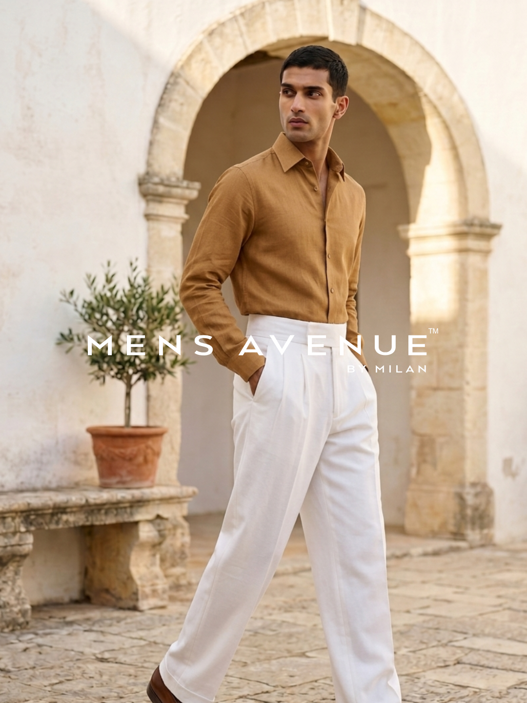 White Solid Korean Trouser