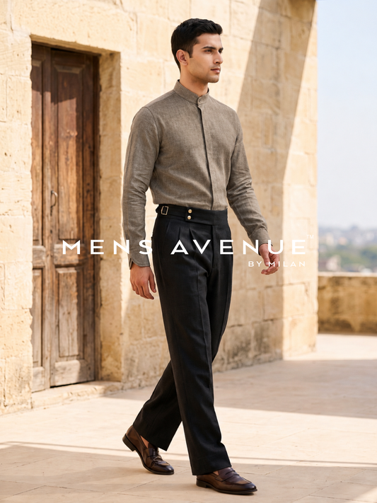 Ash Brown Linen Shirt