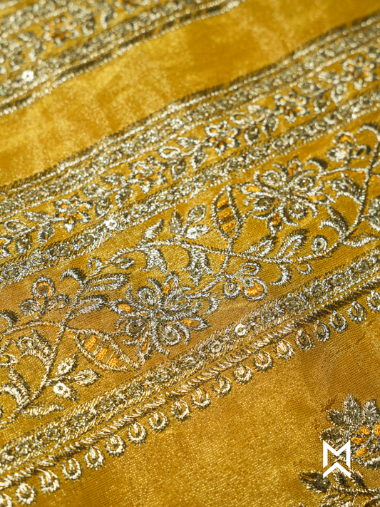 Lemon Yellow Embroidered Kurta Set