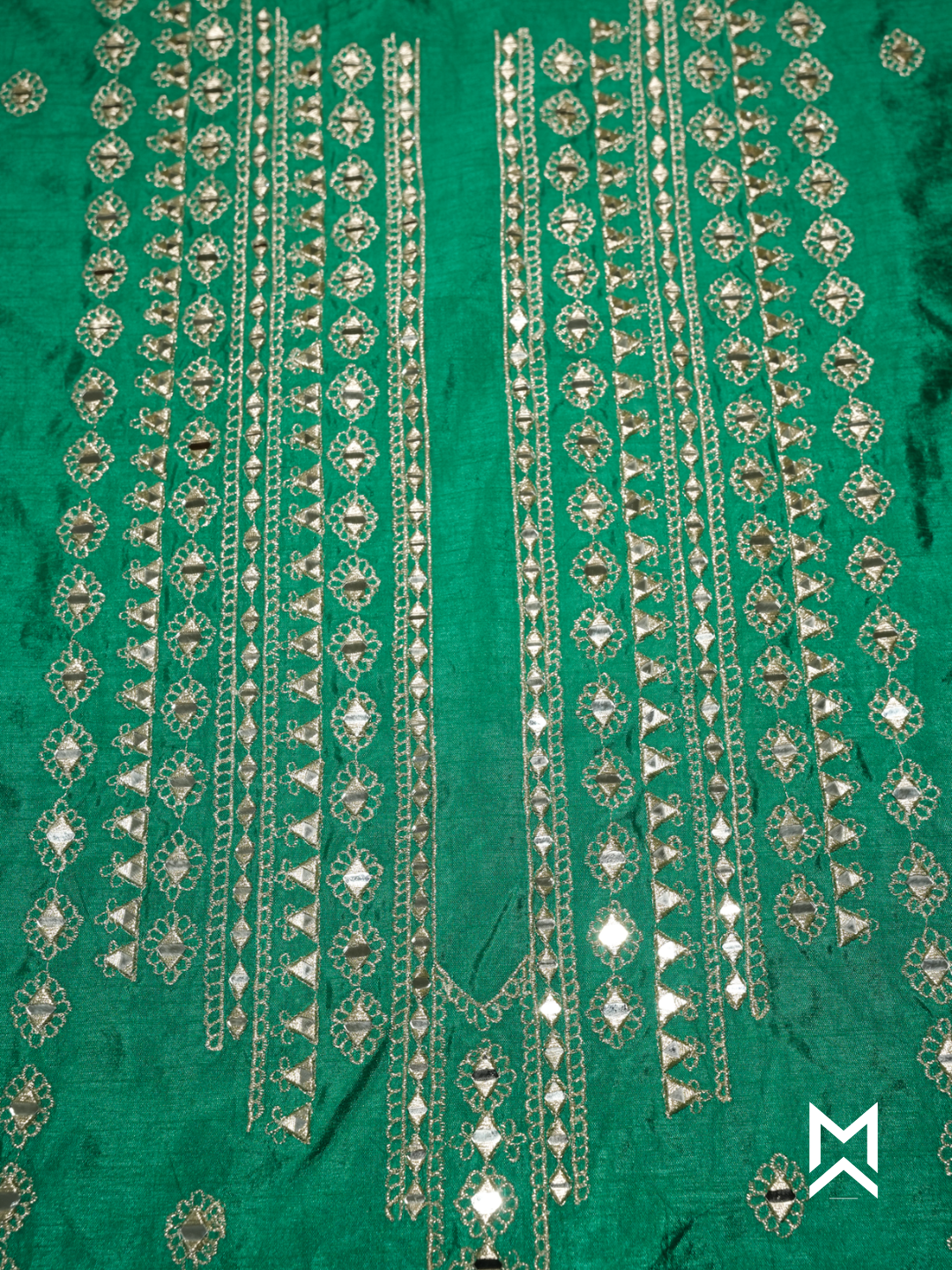 Emerald Green Zari Embroidered Kurta Set