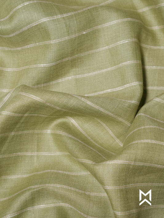 Green Striped Linen Shirt