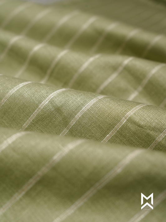 Green Striped Linen Shirt
