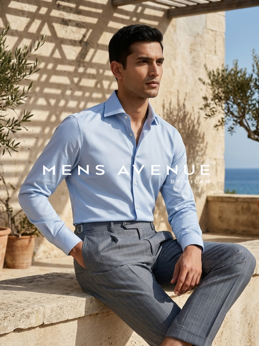 Pale Blue Cotton Shirt