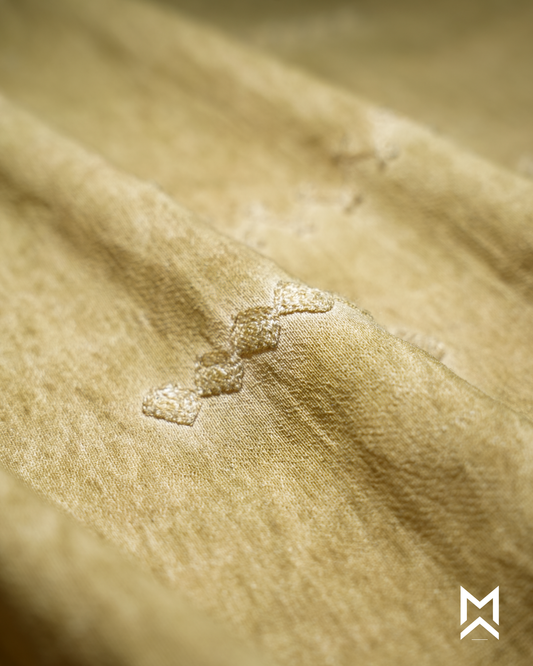 Mustard Embroidered Imported Shirt