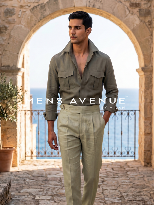 Green Linen Shirt