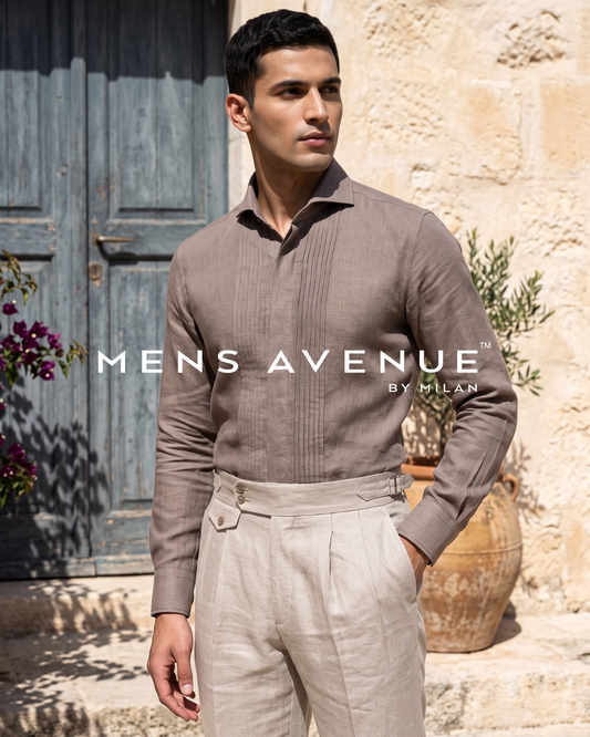 Taupe Linen Shirt