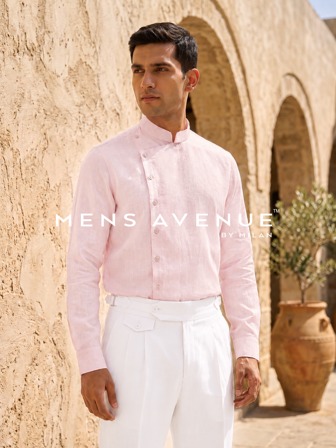 Blush Pink Linen Shirt