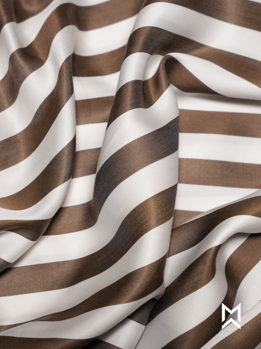 Brown Stripe Cotton Shirt