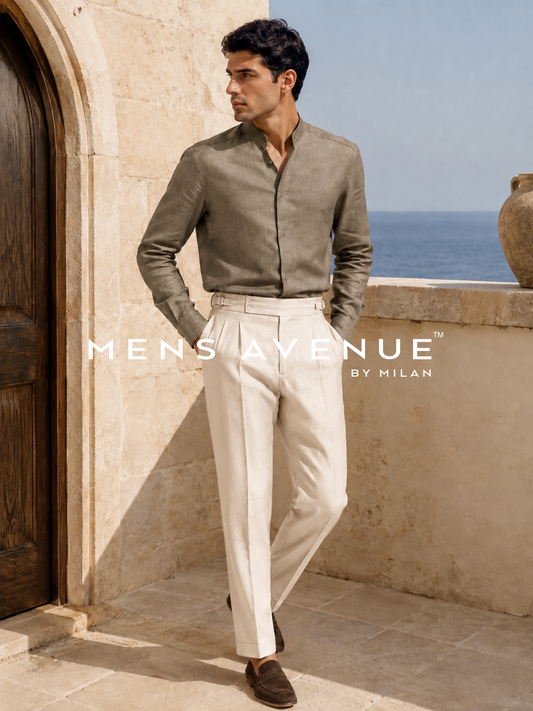 Ash Brown Linen Shirt