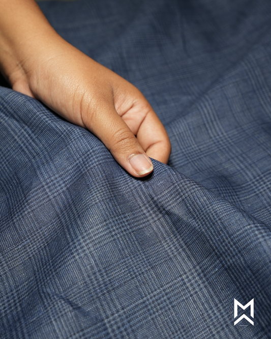 Blue Glen Checks Linen Shirt
