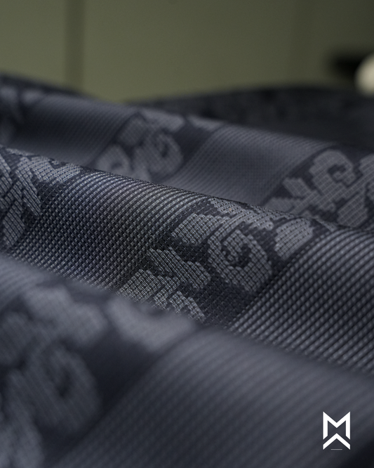 Navy Jacquard Cotton Shirt