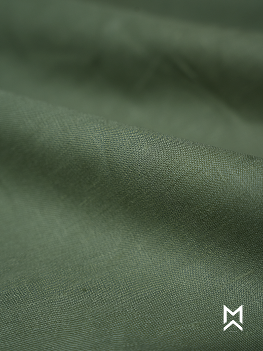 Sage Green Solid Linen Trouser