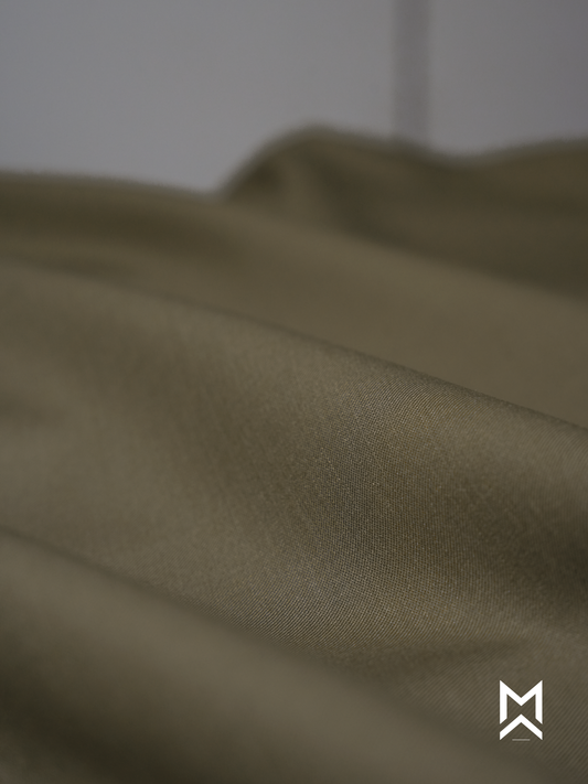 Khaki Solid Suiting Trouser