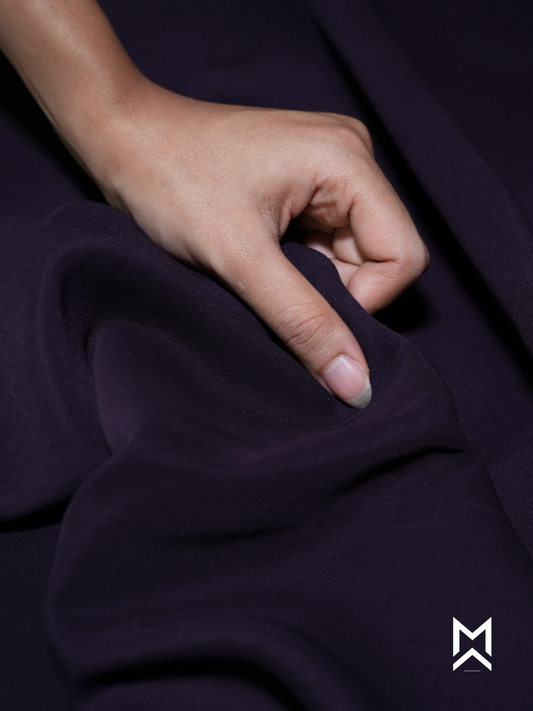 Purple Solid Korean Trouser