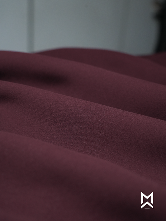 Burgundy Solid Korean Trouser
