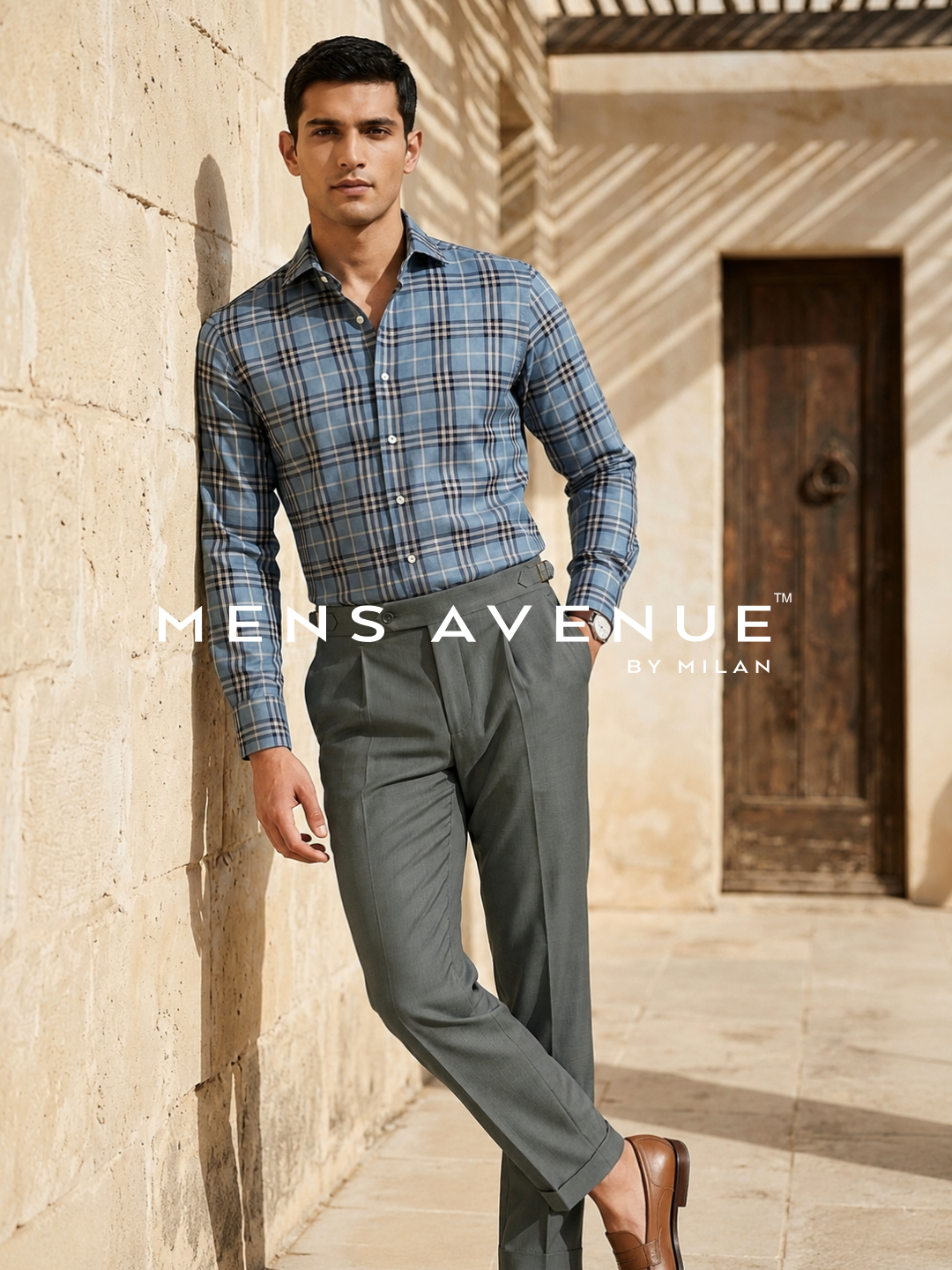 Slate Grey Twill Suiting Trouser