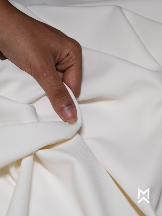 White Solid Korean Trouser
