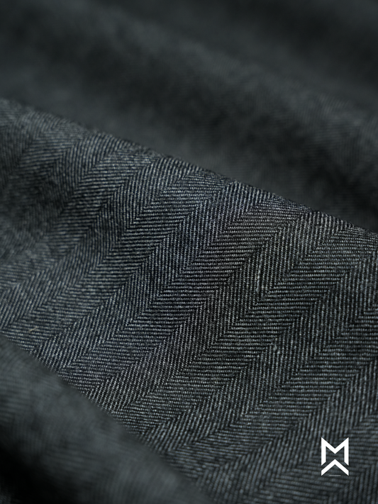 Charcoal Herringbone Suiting Trouser