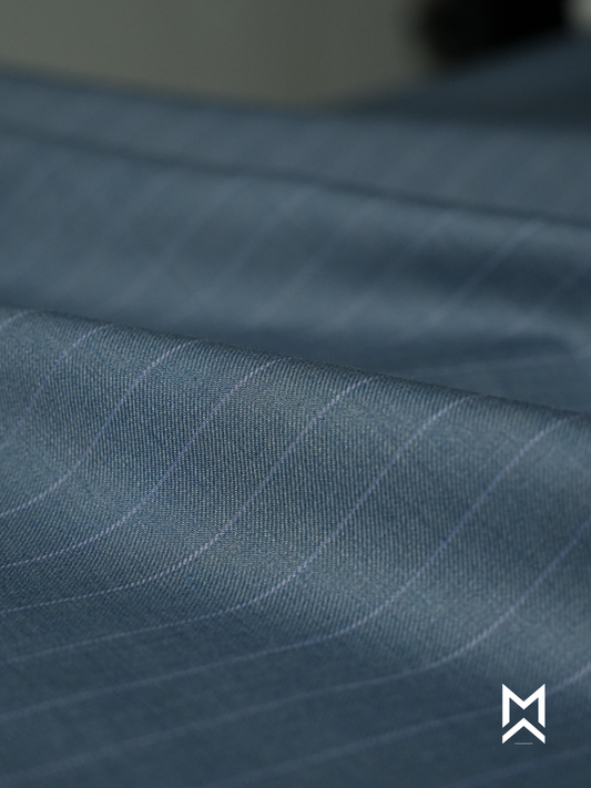 Steel Blue Chalk Pinstripe Trouser