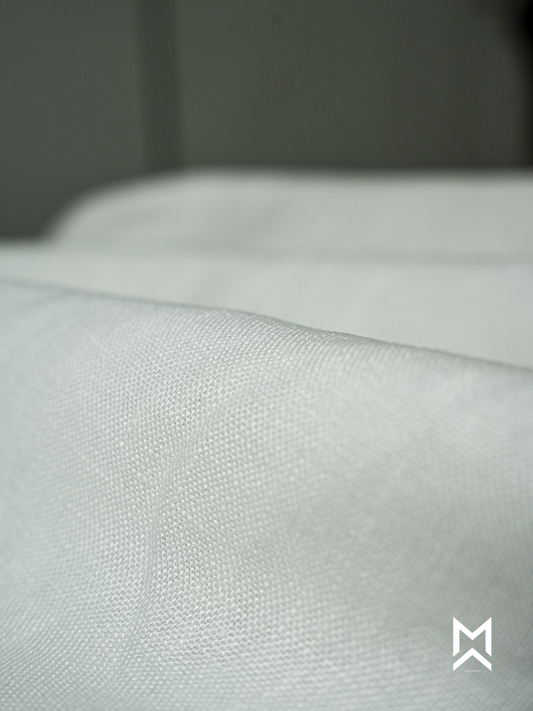 Ivory Solid Linen Trouser