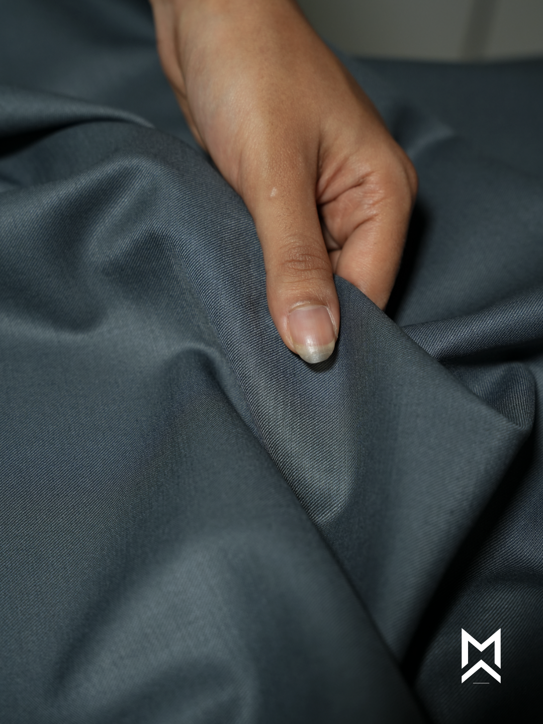 Slate Blue Solid Suiting Trouser