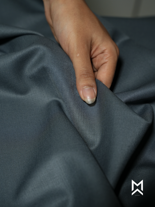 Slate Blue Solid Suiting Trouser